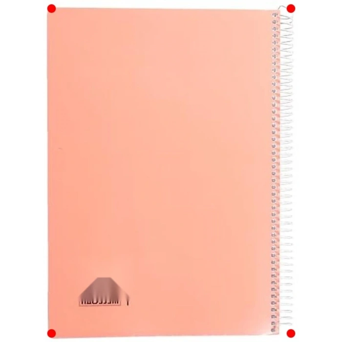 A4 Spiralli Kareli Defter - 144 Yaprak Turuncu
