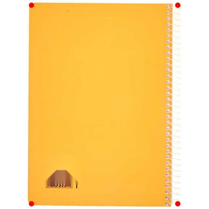 A4 Spiralli Karton Kapaklı Çizgili Defter - Turuncu