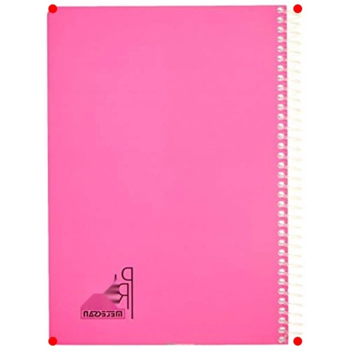 A4 Spiralli Karton Kapaklı Defter - Fuşya (144 Yp)