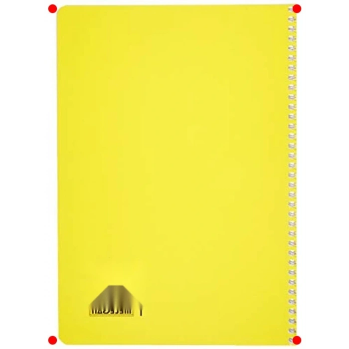 A4 Spiralli Karton Kapaklı Kareli Defter, 144 Yaprak