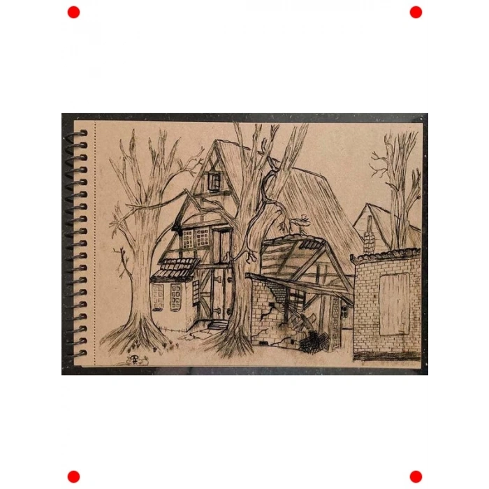 A4 Spiralli Kraft Eskiz Defteri 90 gr - 50 Yaprak