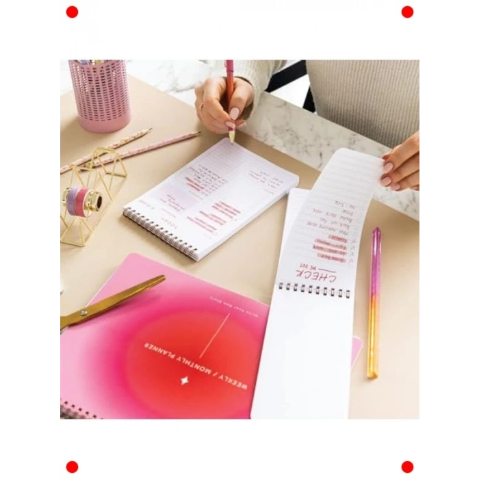 A4 Süresiz Haftalık & Günlük Masaüstü Planlayıcı (3lü Set)