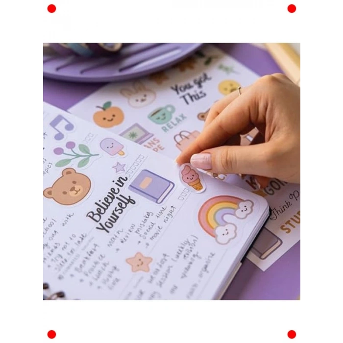 A5 Boy 466 Adet Renkli Etiket Defteri