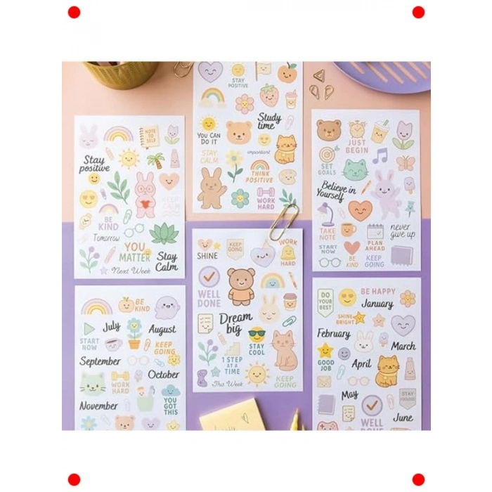 A5 Boy 466 Adet Renkli Etiket Defteri