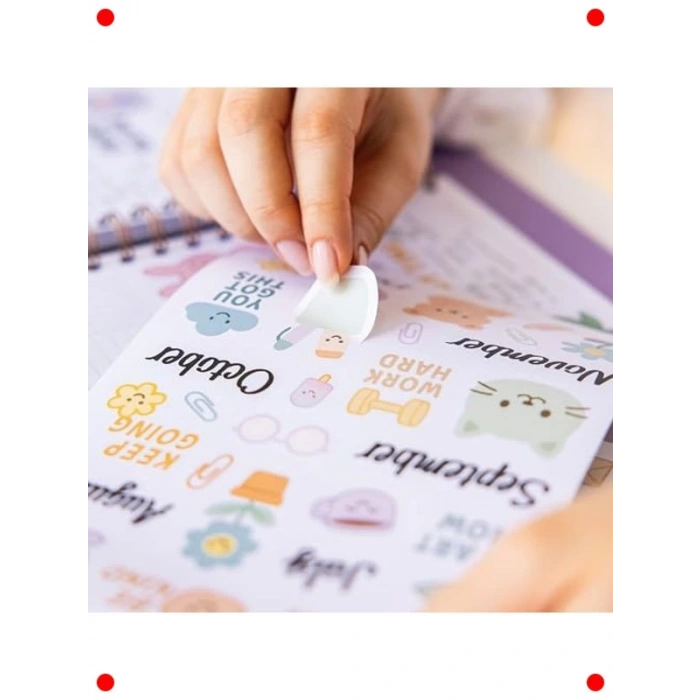 A5 Boy 466 Adet Renkli Etiket Defteri