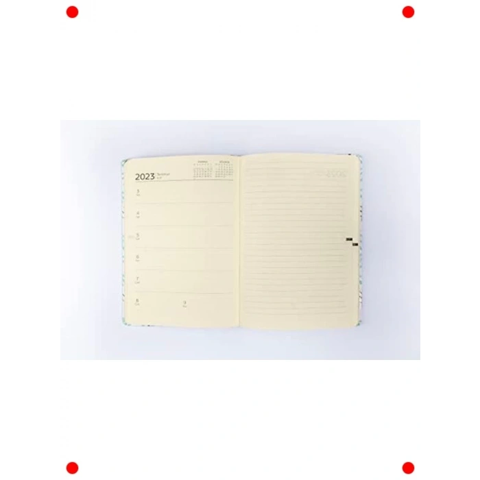 A5 Çam Ağacı Desenli 2023 Haftalık Ajanda - Çizgisiz