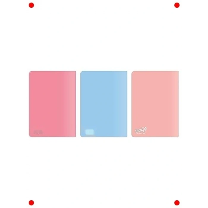 A5 Kareli Defter 3lü Paket (Somon, Pembe, Mavi)