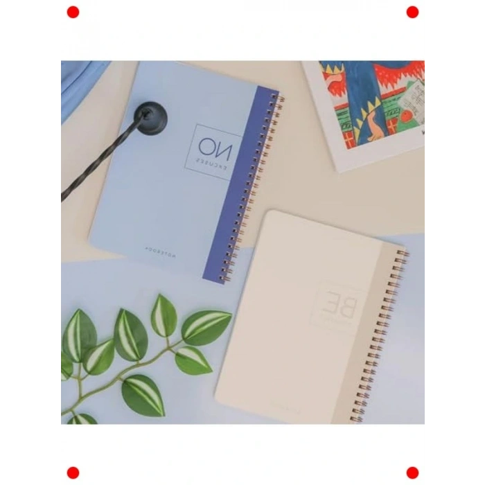 A5 Kareli Spiralli Defter Seti 2li - Ders Programlı