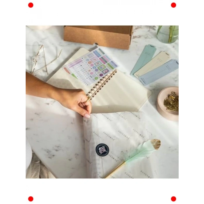 A5 Keten Kapaklı Süresiz Planlayıcı - Mercan