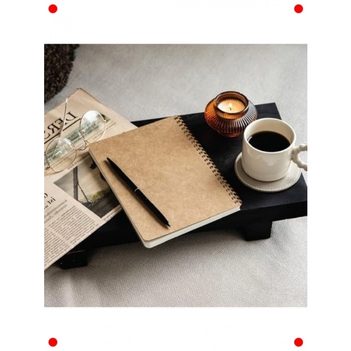 A5 Kraft Kapaklı Kareli Not Defteri 70 Yaprak