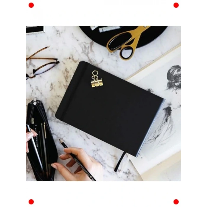 A5 Sert Kapak Eskiz Defteri 140 gr 80 Yaprak - Siyah