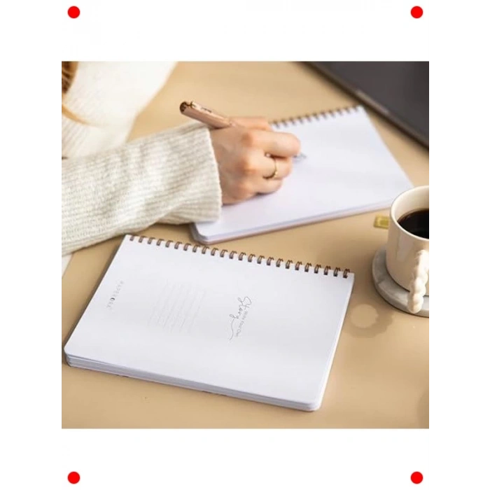 A5 Spiralli Çizgisiz Defter 2li Set - 80 Yaprak