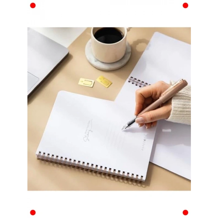 A5 Spiralli Çizgisiz Defter 2li Set - 80 Yaprak