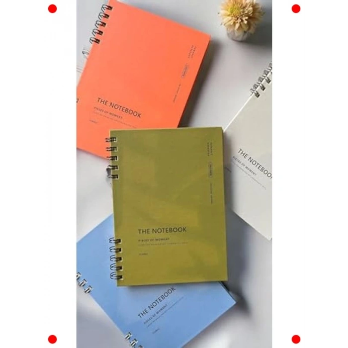 A5 Spiralli Çizgisiz Defter, Açık Gri