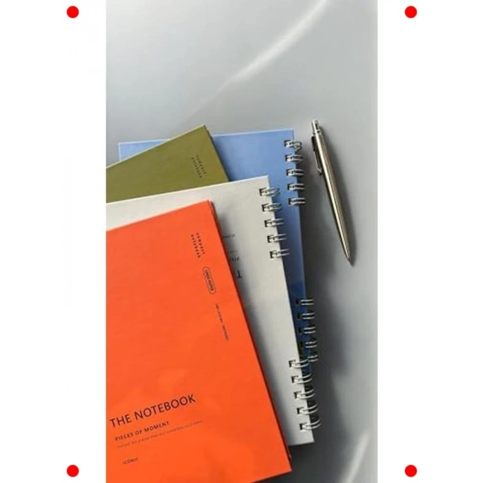 A5 Spiralli Çizgisiz Defter, Açık Gri