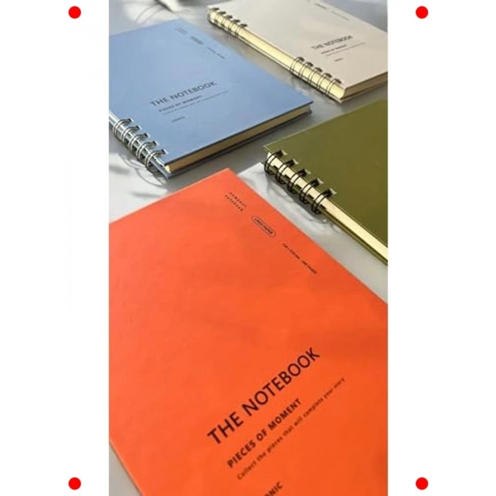 A5 Spiralli Çizgisiz Defter, Açık Gri