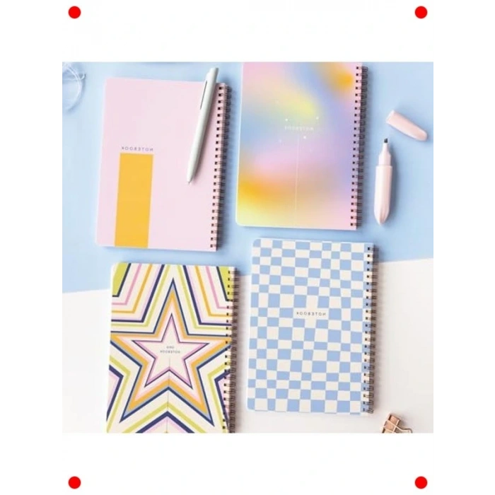 A5 Spiralli Kareli Okul Defteri 80 Yaprak 4lü Set