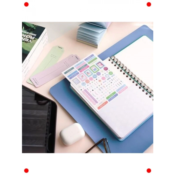 A5 Spiralli Süresiz Ajanda - Kelebek Tasarım