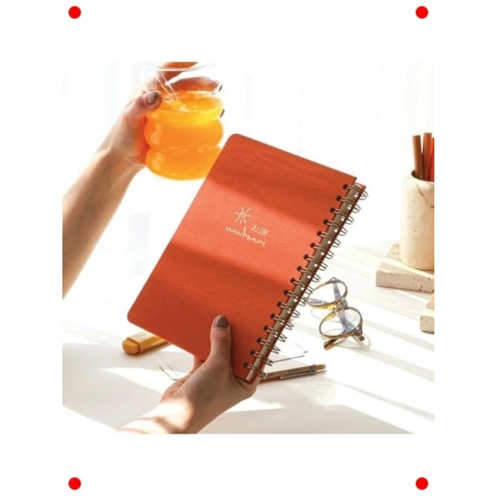 A5 Spiralli Tarihsiz Not Defteri - Mercan Keten