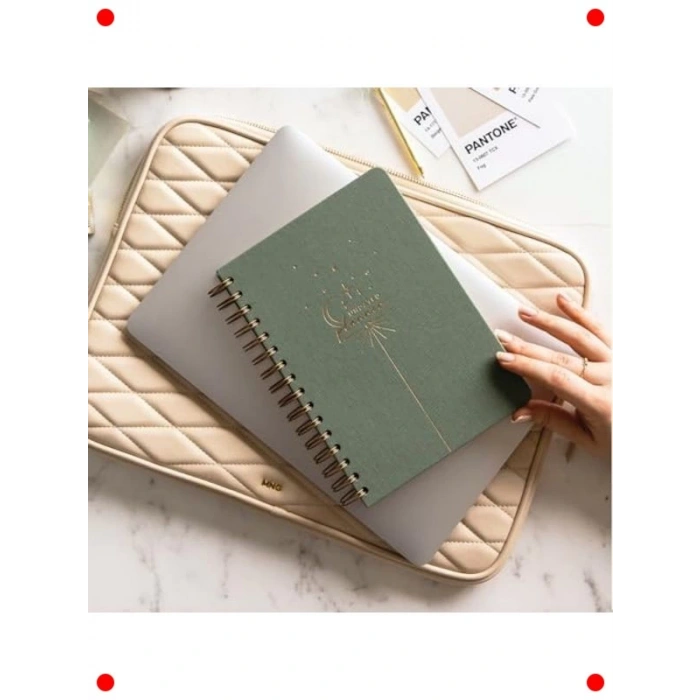 A5 Süresiz Spiral Keten Planlayıcı Ajanda Yeşil