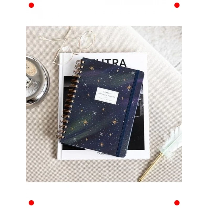 A5 Süresiz Spiralli Ajanda Planlayıcı, Galaksi Desen