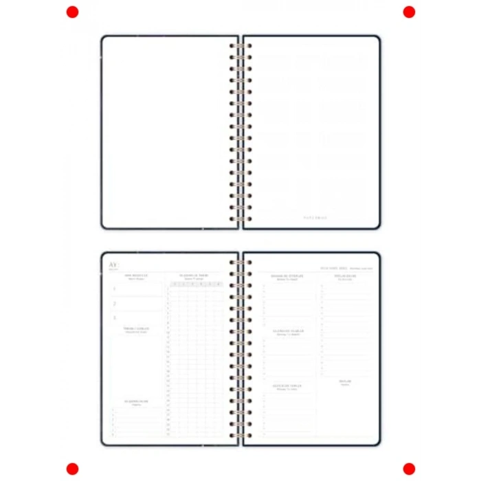 A5 Süresiz Spiralli Ajanda Planlayıcı, Galaksi Desen