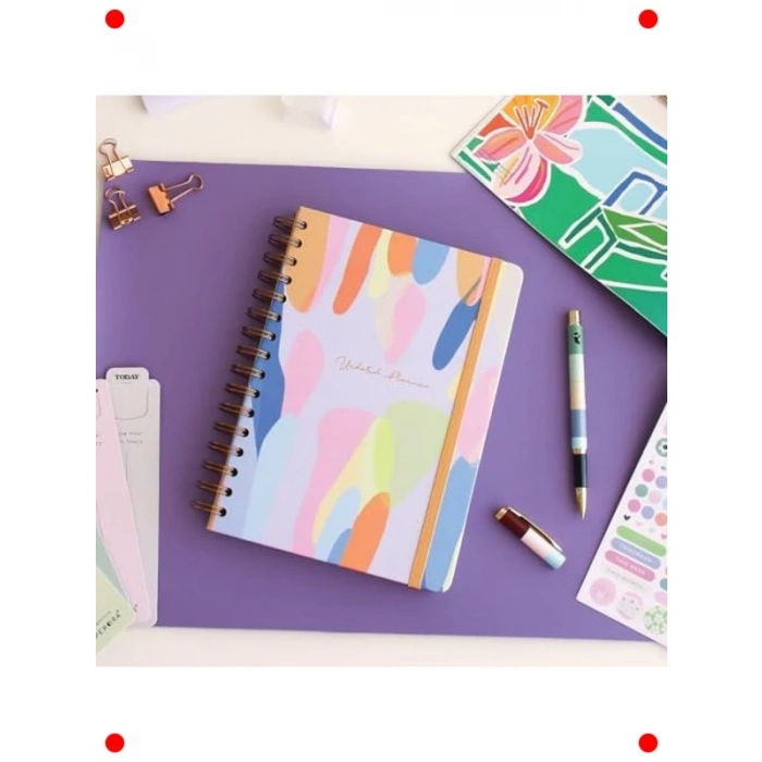 A5 Süresiz Spiralli Renkli Motivasyon Ajandası