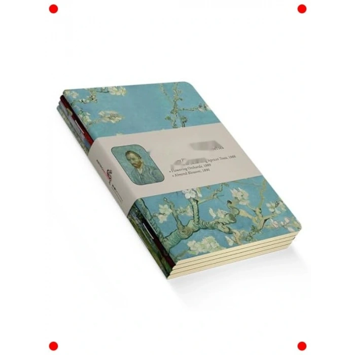 A6 Çiçek Temalı Çizgisiz Defter Seti - 4lü