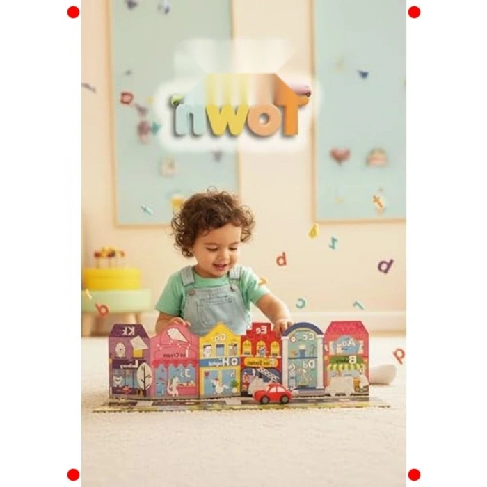 ABC Şehri Katlanabilir Etkinlik ve Yapboz Seti