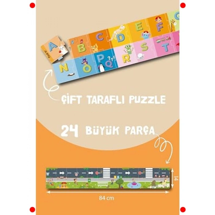 ABC Şehri Katlanabilir Etkinlik ve Yapboz Seti