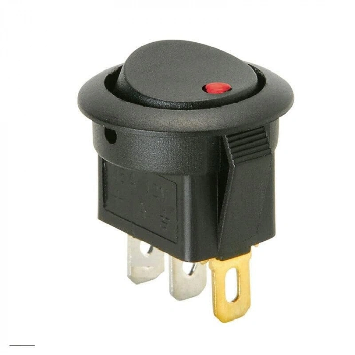 Aç-Kapa Elektrik Düğmesi, 10 Adet Yuvarlak