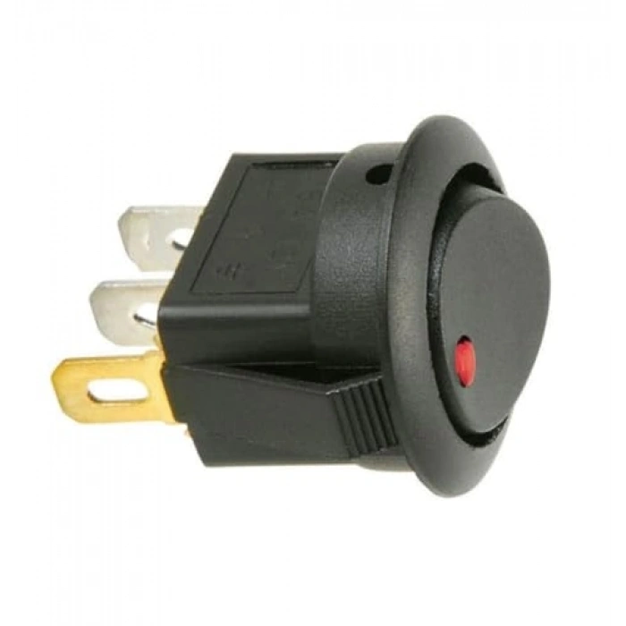 Aç-Kapa Elektrik Düğmesi, 10 Adet Yuvarlak