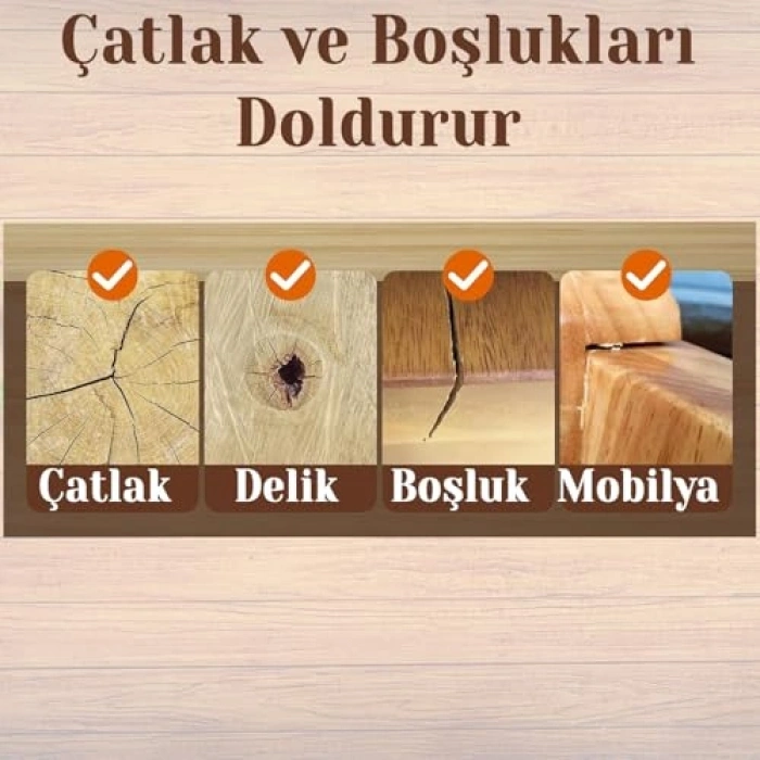 Açık Çam Renkli Parke Tar Macunu, 125 ML Kullanım Hazır