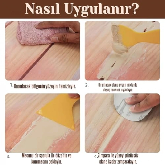 Açık Çam Renkli Parke Tar Macunu, 125 ML Kullanım Hazır