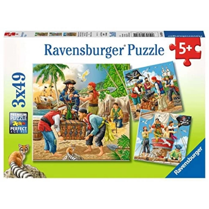 Açık Deniz Macerası Temalı 3x49 Parça Puzzle