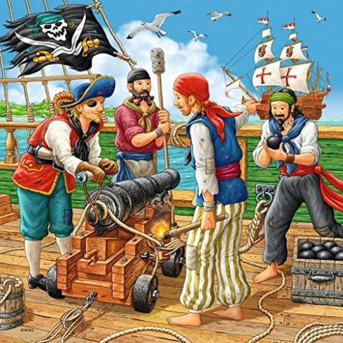 Açık Deniz Macerası Temalı 3x49 Parça Puzzle