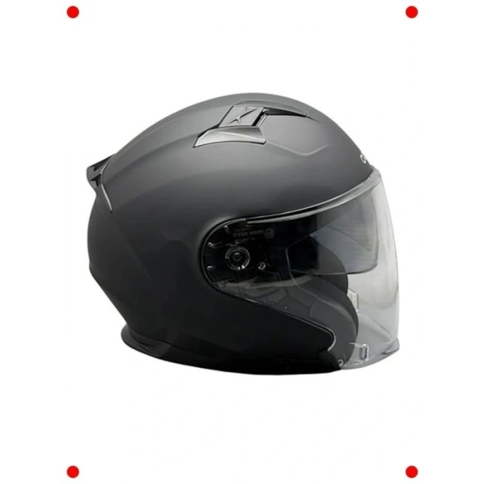 Açık Kask Güneş zörlü ECE 22.06 Mat Siyah S Boy