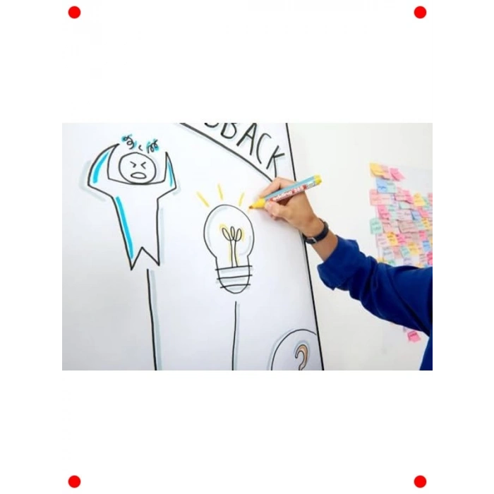 Açık Mavi Flipchart Kalemi, Canlı Renk