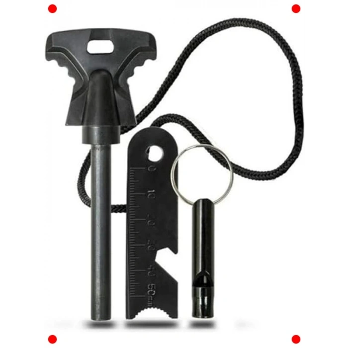 Acil Durum Ateş Başlatıcı Kit (Düdük Hediyeli)