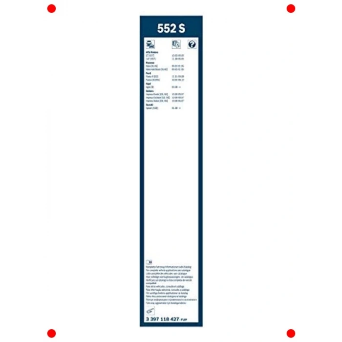 Aerodinamik Silecek Seti (550/400 mm) - Çift Boyut