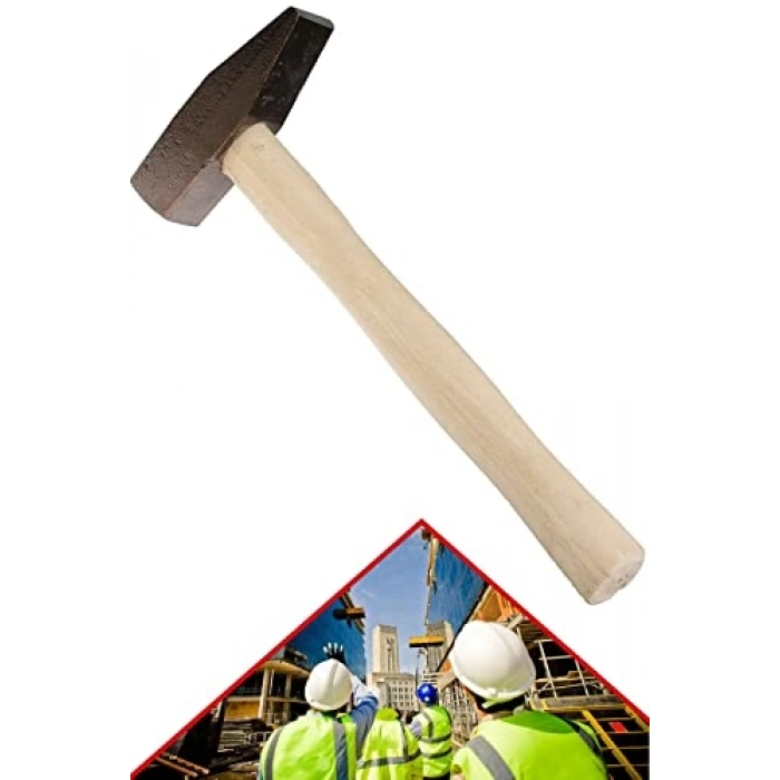 Ağaç Saplı Tesviyeli Çekiç, 300 Gr Ağırlık