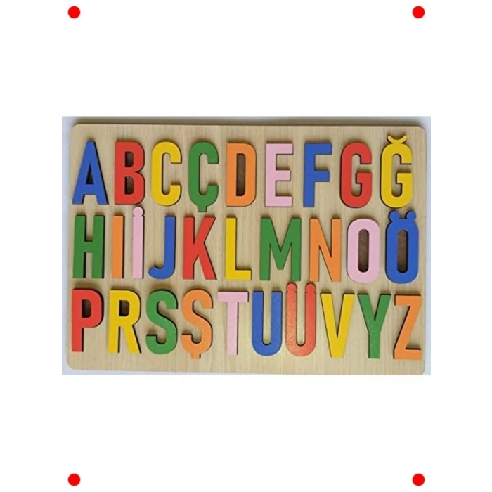 Ahşap Alfabe Harf Tak Çıkar Eğitici Oyun