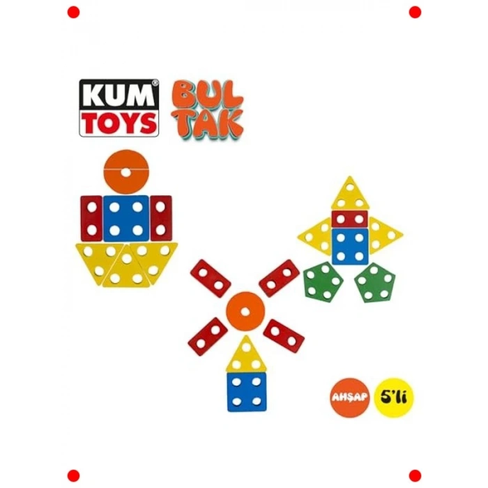 Ahşap Bul-Tak Oyuncak Seti (5 Parça)