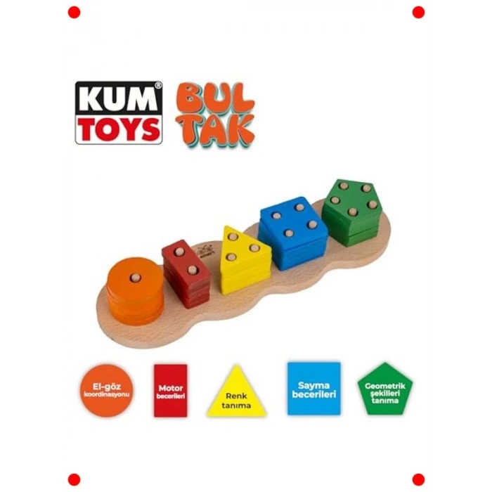 Ahşap Bul-Tak Oyuncak Seti (5 Parça)