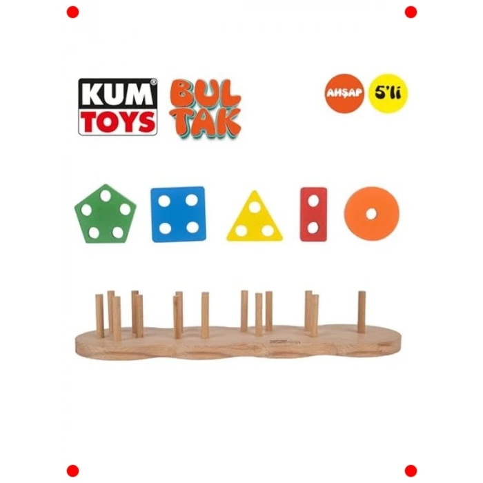 Ahşap Bul-Tak Oyuncak Seti (5 Parça)