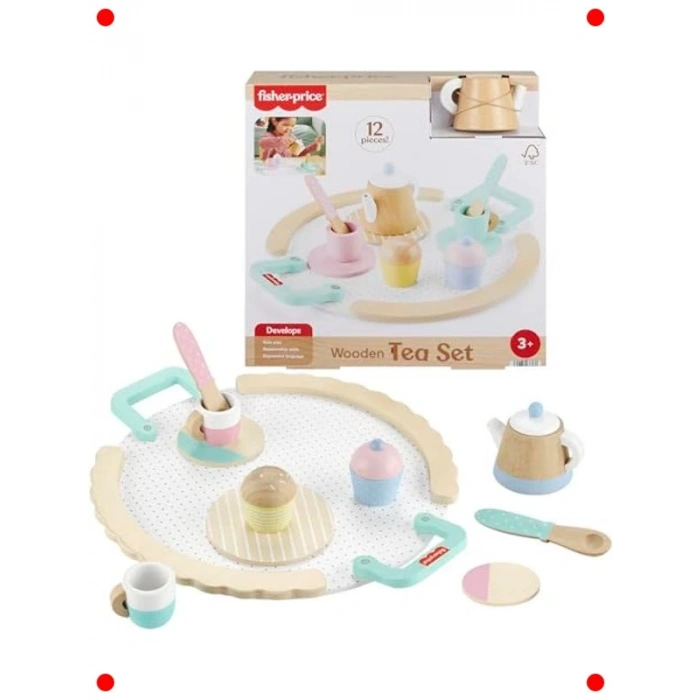 Ahşap Çay Partisi Seti (12 Parça)