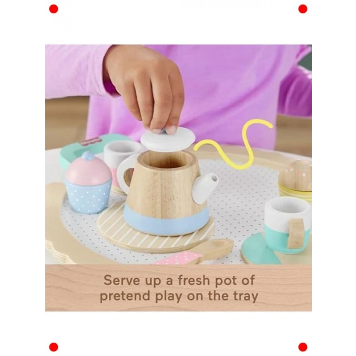 Ahşap Çay Partisi Seti (12 Parça)