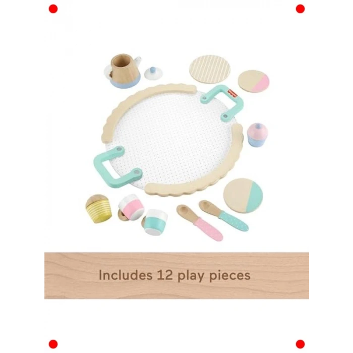 Ahşap Çay Partisi Seti (12 Parça)