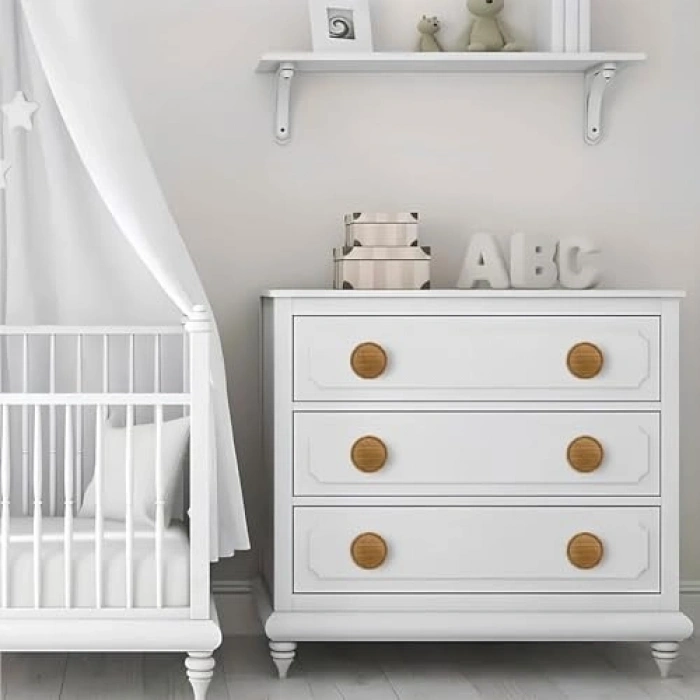 Ahşap Desenli Kapı Kolu Düğme, Tek Vidalı, Mutfak için