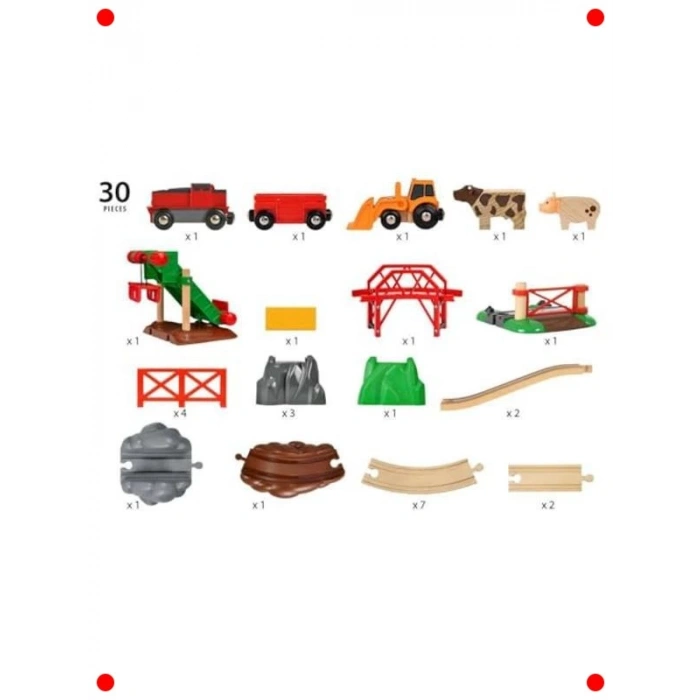 Ahşap Hayvan Çiftliği Oyun Seti